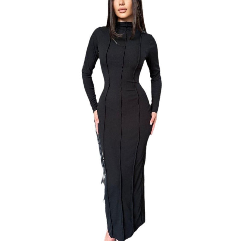 Maxi dress for women with side slits and long sleeves Lune London
