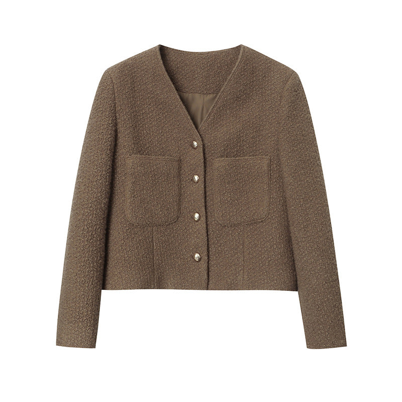 Women's stylish bouclé jacket with button details Chic & Stil