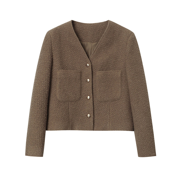 Women's stylish bouclé jacket with button details Chic & Stil