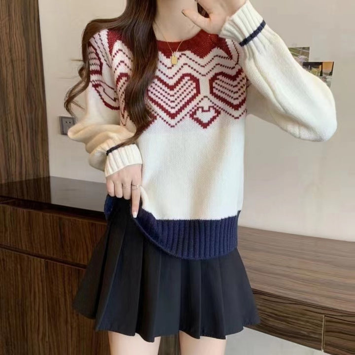 Comfortable knit sweater for women with graphic pattern Lune London