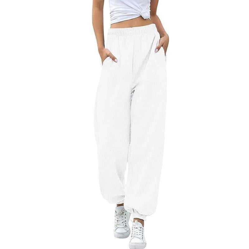 Casual pants for women with elastic waist and deep pockets Lune London