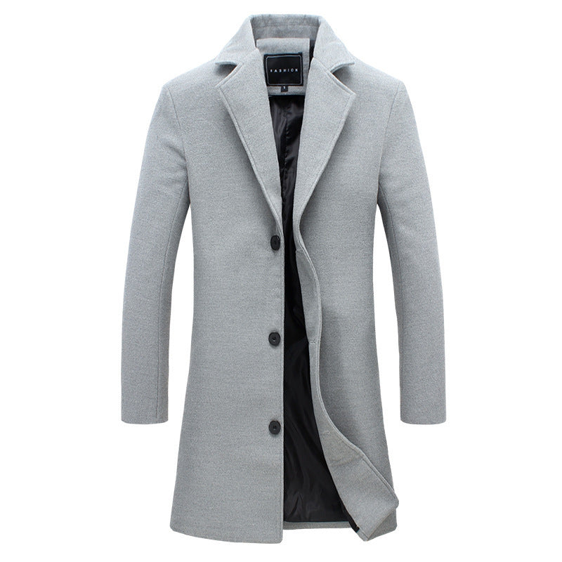 Lune London | Men's Elegant Wool Coat with Modern Cut and Warm Interior