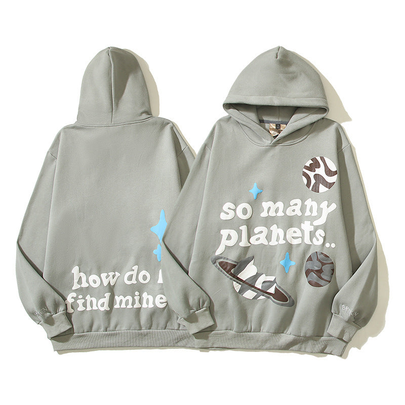 Ladies Hoodie with intergalactic design Lune London