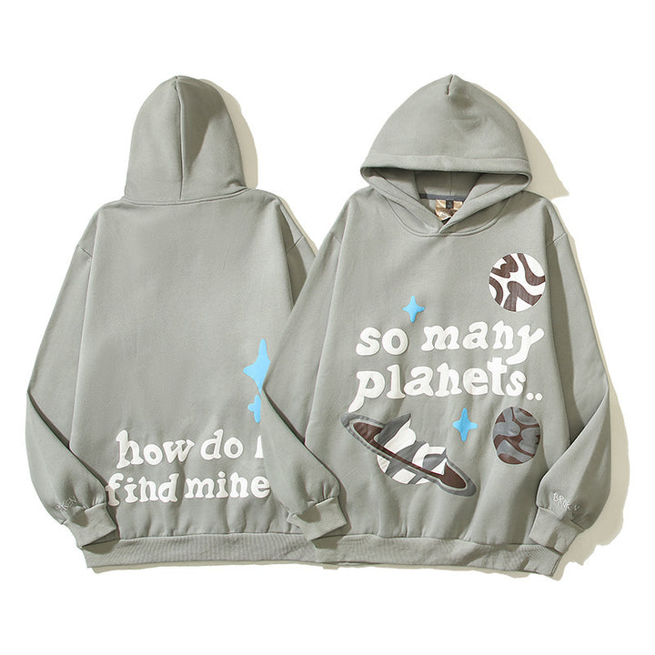 Ladies Hoodie with intergalactic design Lune London