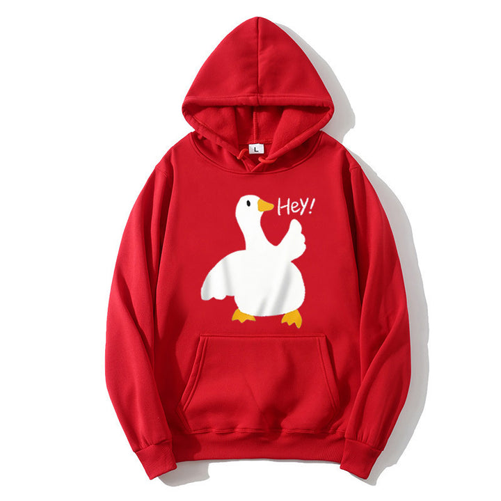 Women's hoodie with playful duck motif Chic & Stil