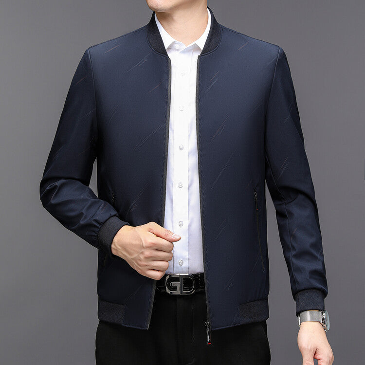 Modern transition jacket for men with practical high collar Lune London