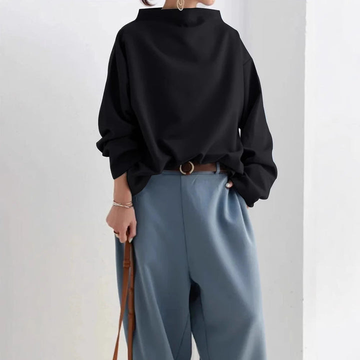 Women's Oversized Sweater with Special Collar and Casual Cut Lune London