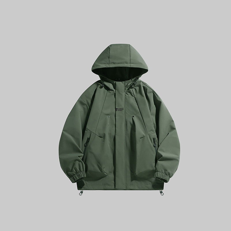 Men's Multifunctional Winter Jacket with Insulating Fleece Lining and Adjustable Hood Lune London