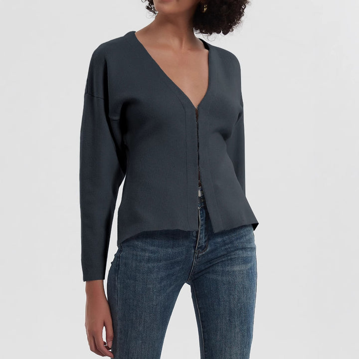 Ladies Chic and Stylish Modern Knit V Cardigan