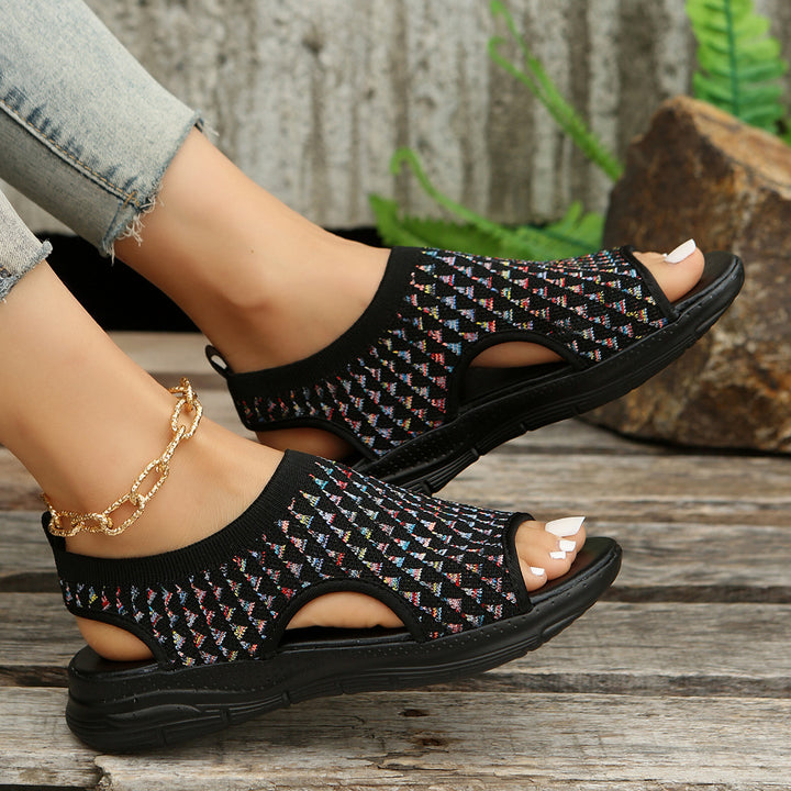 Comfortable Sandals for Women with Breathable Knit Upper Lune London