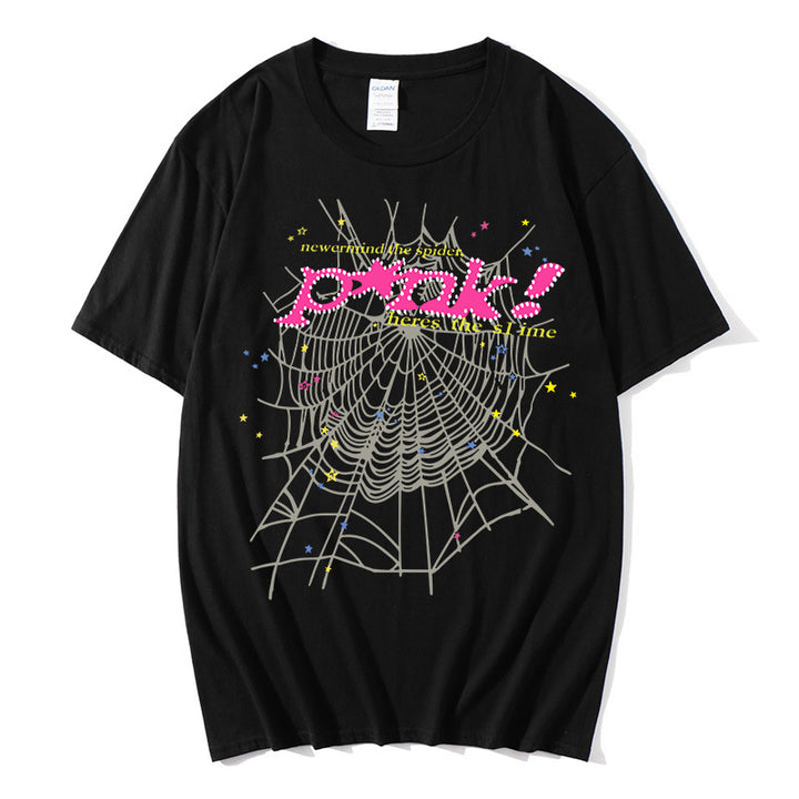Women's casual T-shirt with creative spider web design Chic & Stil