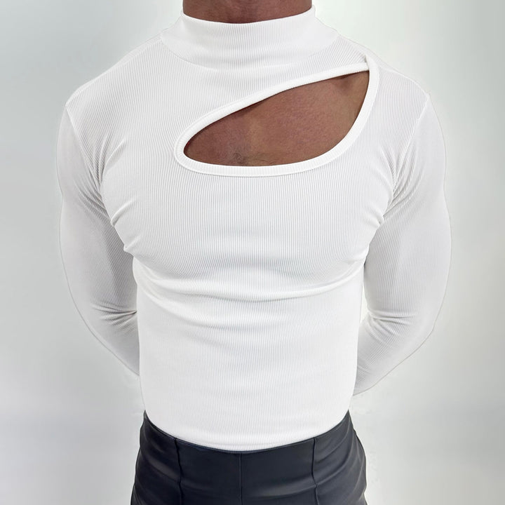 Long sleeve t-shirt for men with innovative neckline and breathable properties Lune London