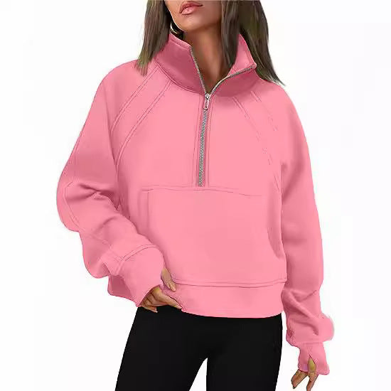Oversized sweatshirt for women with high collar Lune London