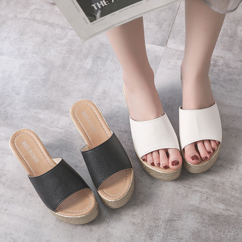 Comfortable platform sandals for women with an elegant strappy design and a cushioned insole Lune London