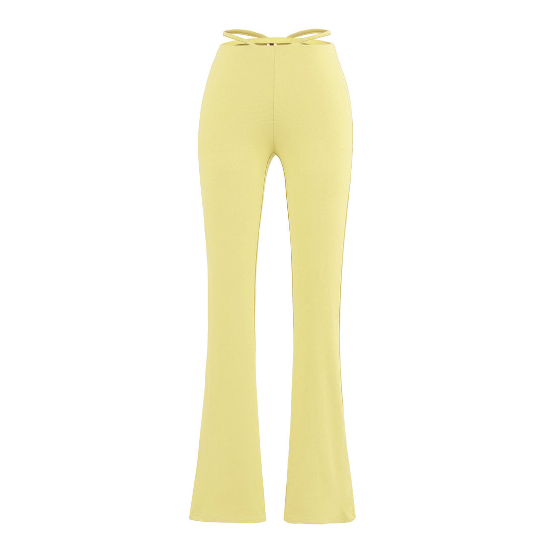 Elegant flared pants for women with a high waist and practical side pockets Lune London