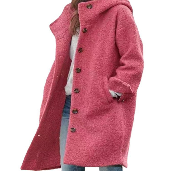 Ladies Long Wool Blend Long Coat with Soft Lining and Practical Pockets Lune London
