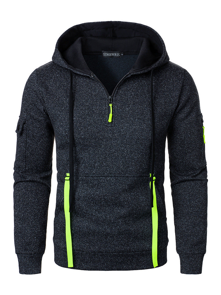 Men's sporty hoodie with breathable inserts and practical zip pockets Lune London