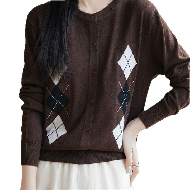 Cardigan pour femme avec motif en losange Chic & Stil