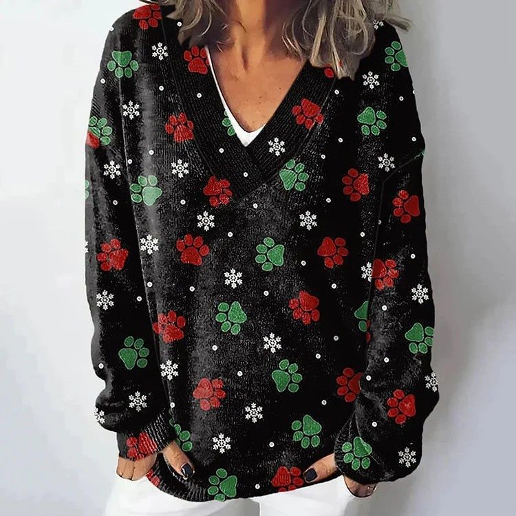 Pull en tricot pour femmes avec motif paysage élaboré Chic & Stil