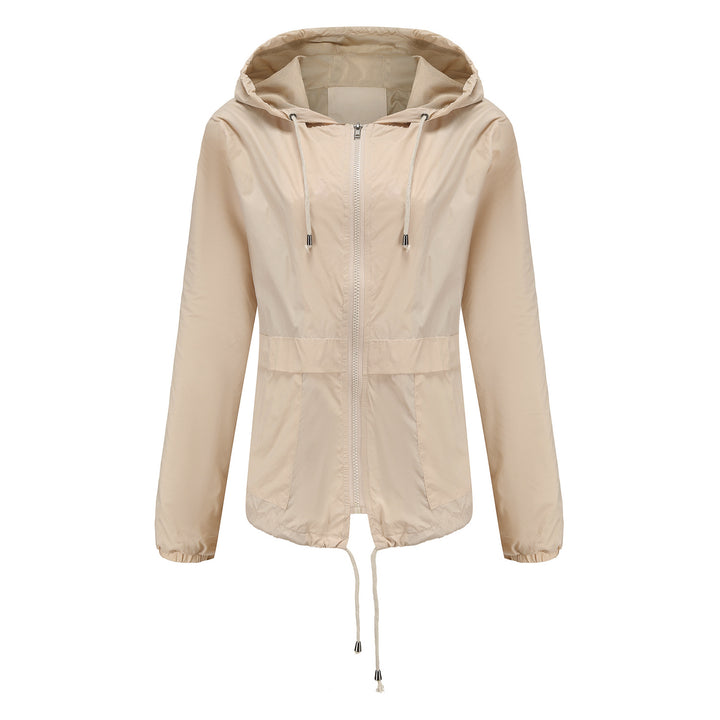 Women's sporty windbreaker jacket with adjustable hood and elastic cuffs Lune London