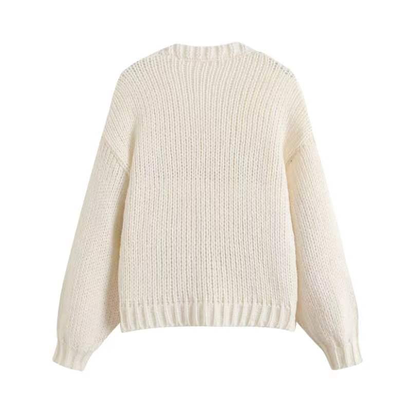 Cardigan pour femme avec des appliqués fruités et des détails de boutons modernes Chic & Stil