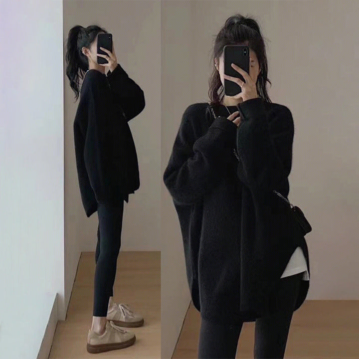 Lune London | Women's Pullover Autumn Mid-Length Oversized Pullover