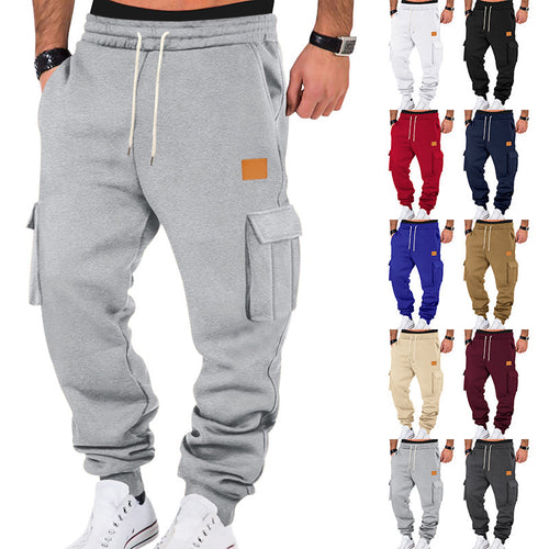Men's cargo jogger pants with practical pockets and elastic waistband Lune London