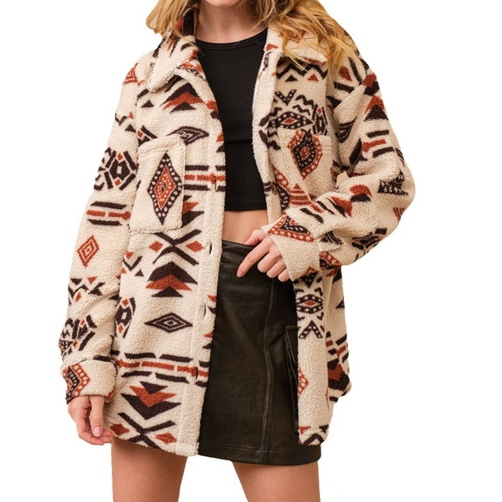 Ladies Fleece Jacket with Pattern and High Quality Structure Lune London
