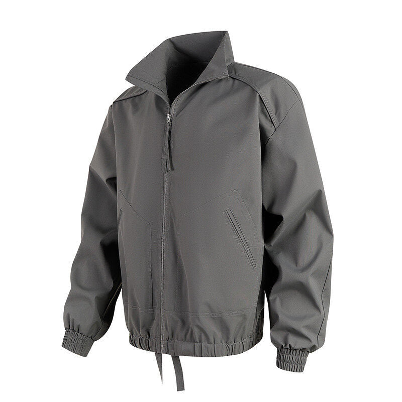 Casual transition jacket for men with high collar and practical pockets Lune London