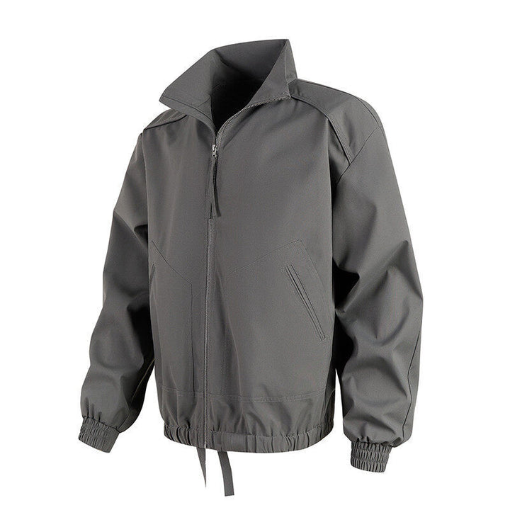 Casual transition jacket for men with high collar and practical pockets Lune London