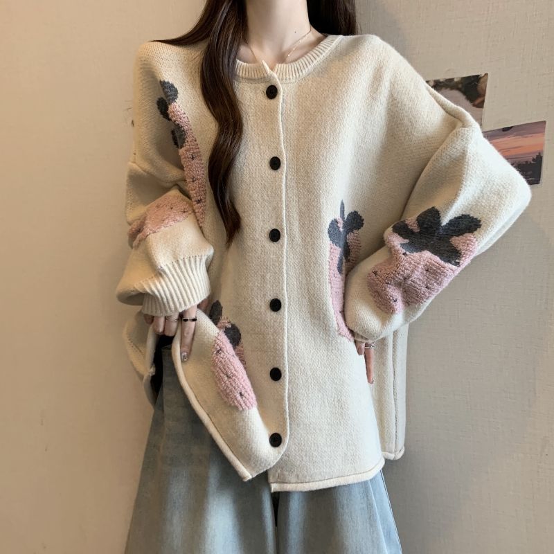 Cardigan femmes avec motif floral Chic & Stil