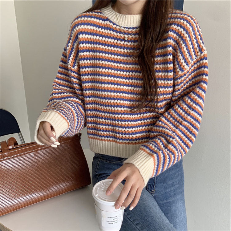 Women's Wavy Knit Sweater with Oversized Cut Lune London