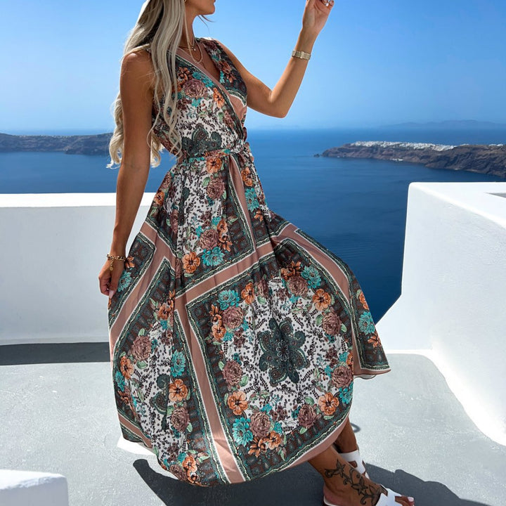 Lune London floral bohemian maxi dress