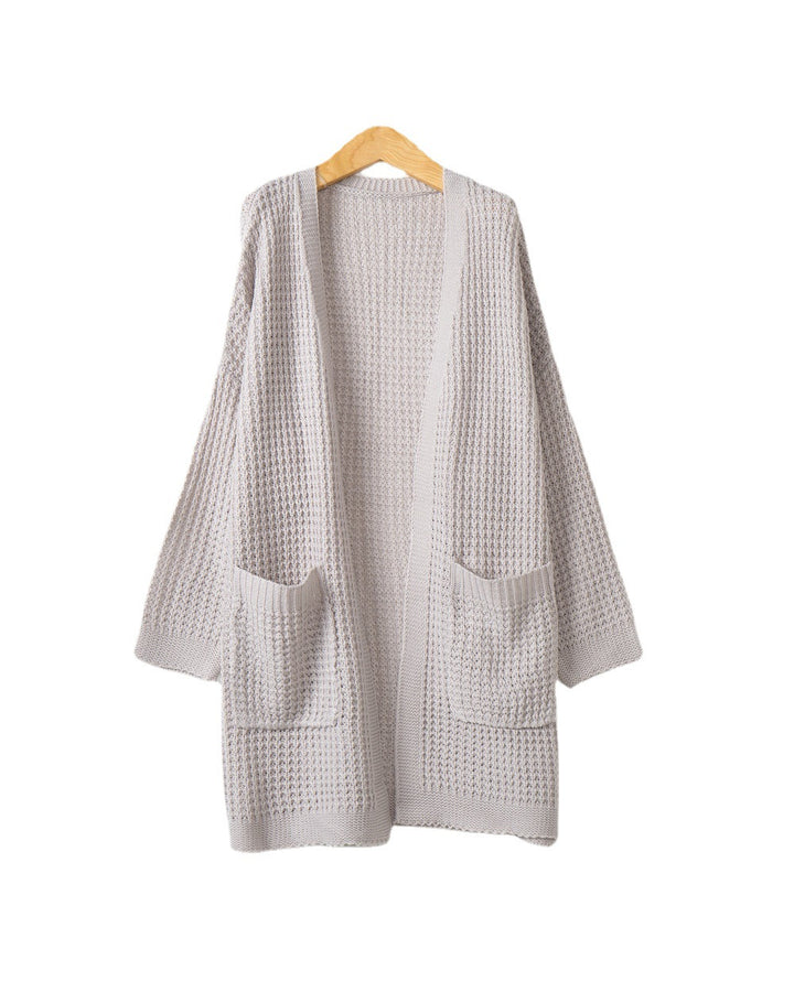 Casual knit cardigan for women with pockets and open cut Lune London
