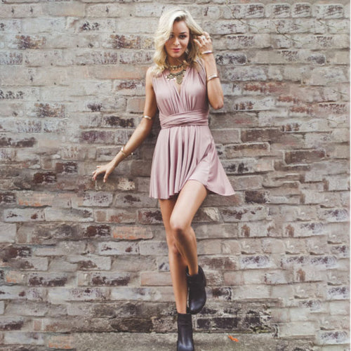 Lune London flared and fitted mini dress