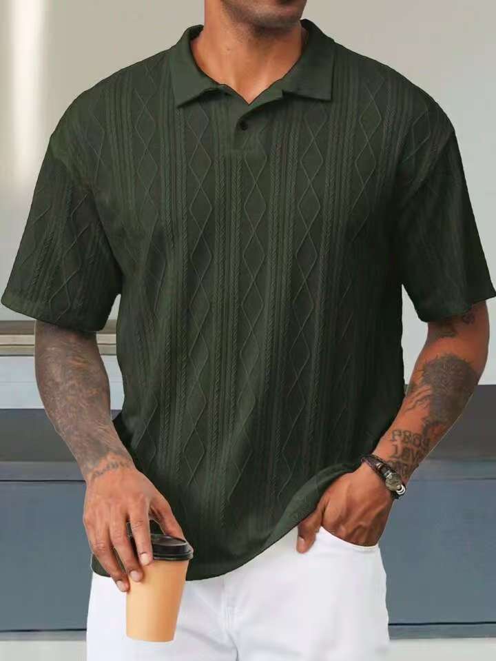Men's Leisure Short Sleeve Textured Polo Lune London