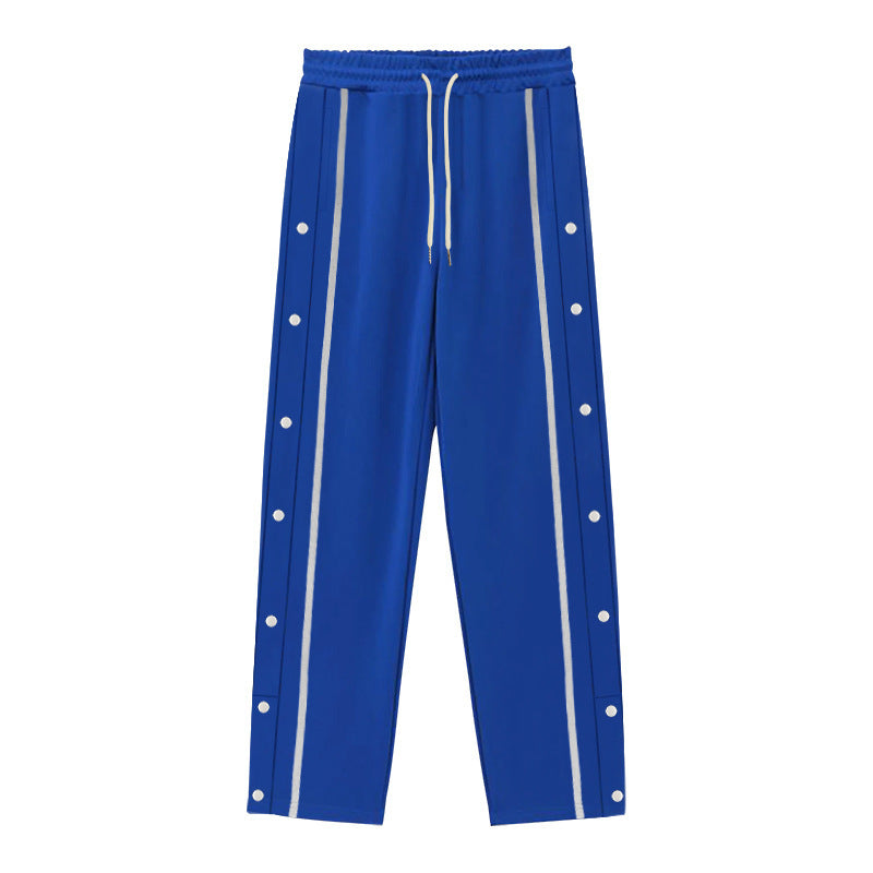 Sport leisure pants for men with snap buttons on the side and elastic waist Lune London