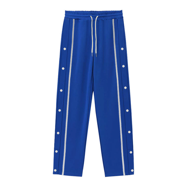 Sport leisure pants for men with snap buttons on the side and elastic waist Lune London