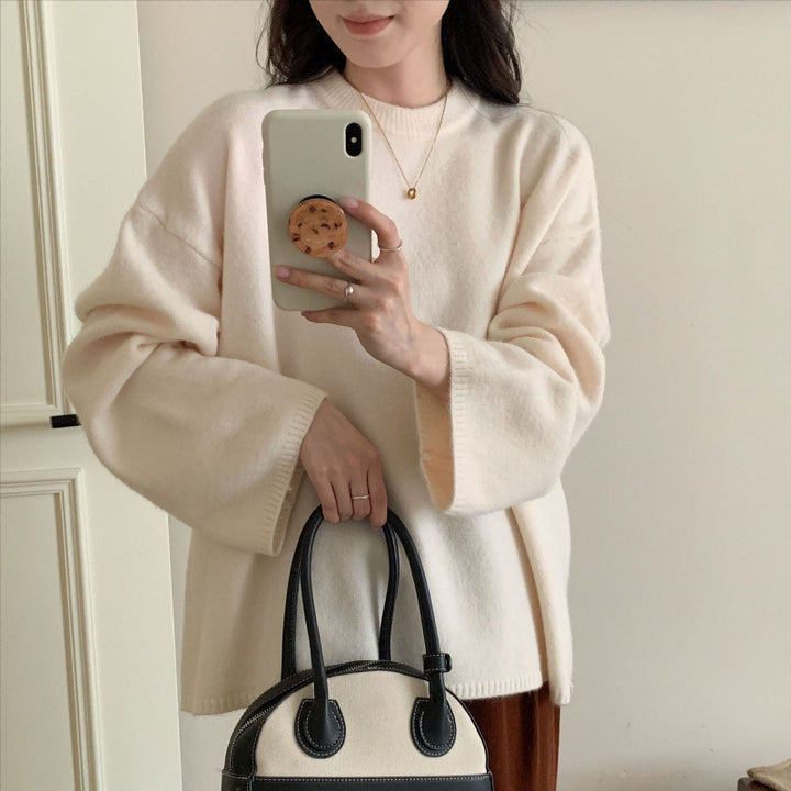 Pull en tricot surdimensionné pour femmes avec coupe large et matériau fin Chic & Stil