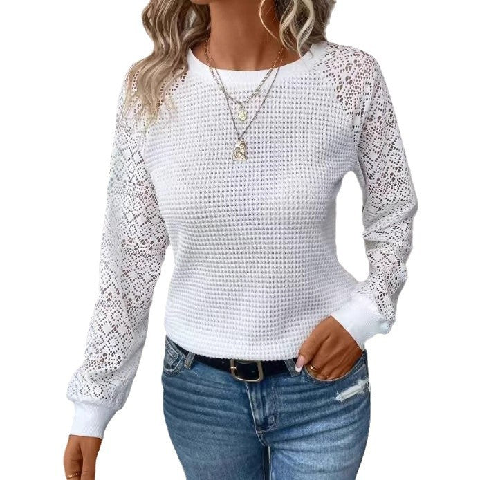 Women's sweater with lace sleeves Lune London