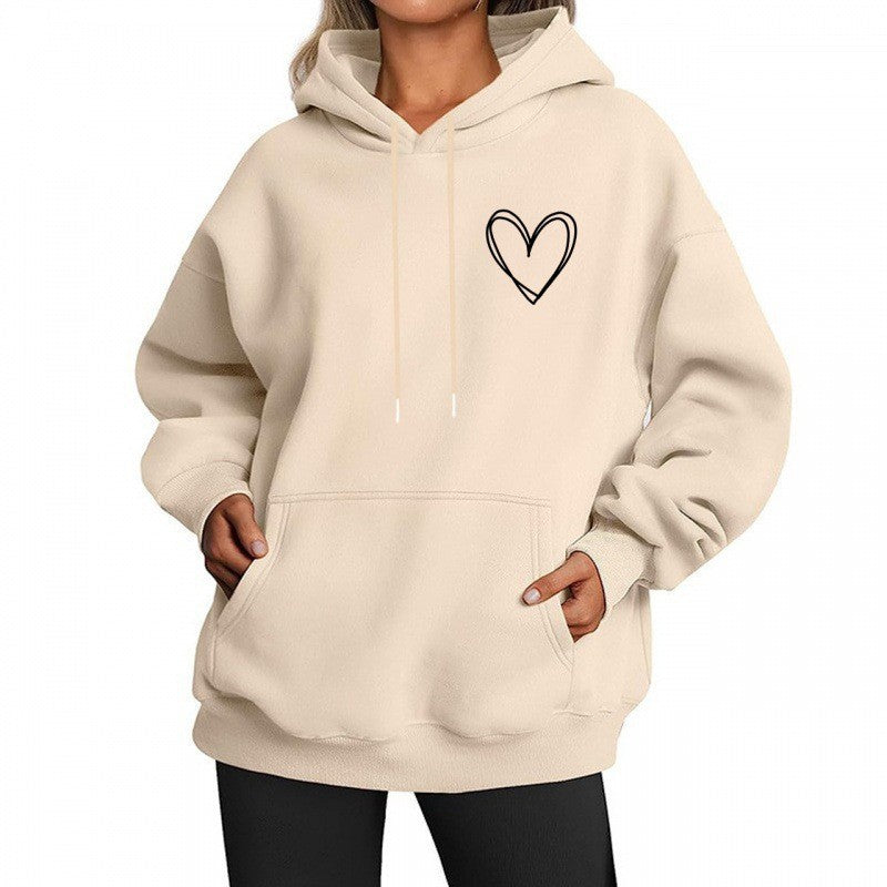 Women's hoodie with cool heart motif Chic & Stil