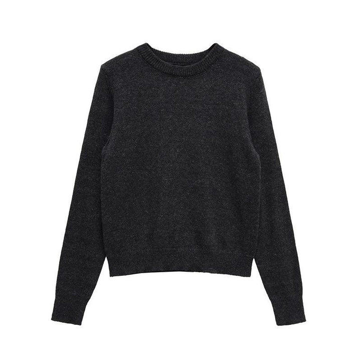 Ladies comfortable round neck sweater in high quality cotton Lune London