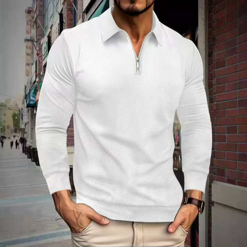 Fleece pullover for men with a high collar and an innovative structured design Lune London