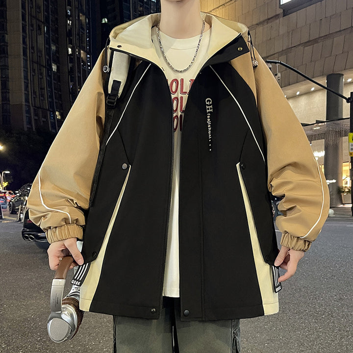 Men's transition jacket with adjustable hood and functional pockets Lune London
