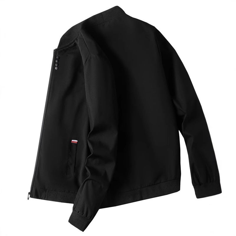 Elegant leisure jacket for men with a stand-up collar and side zipper Lune London