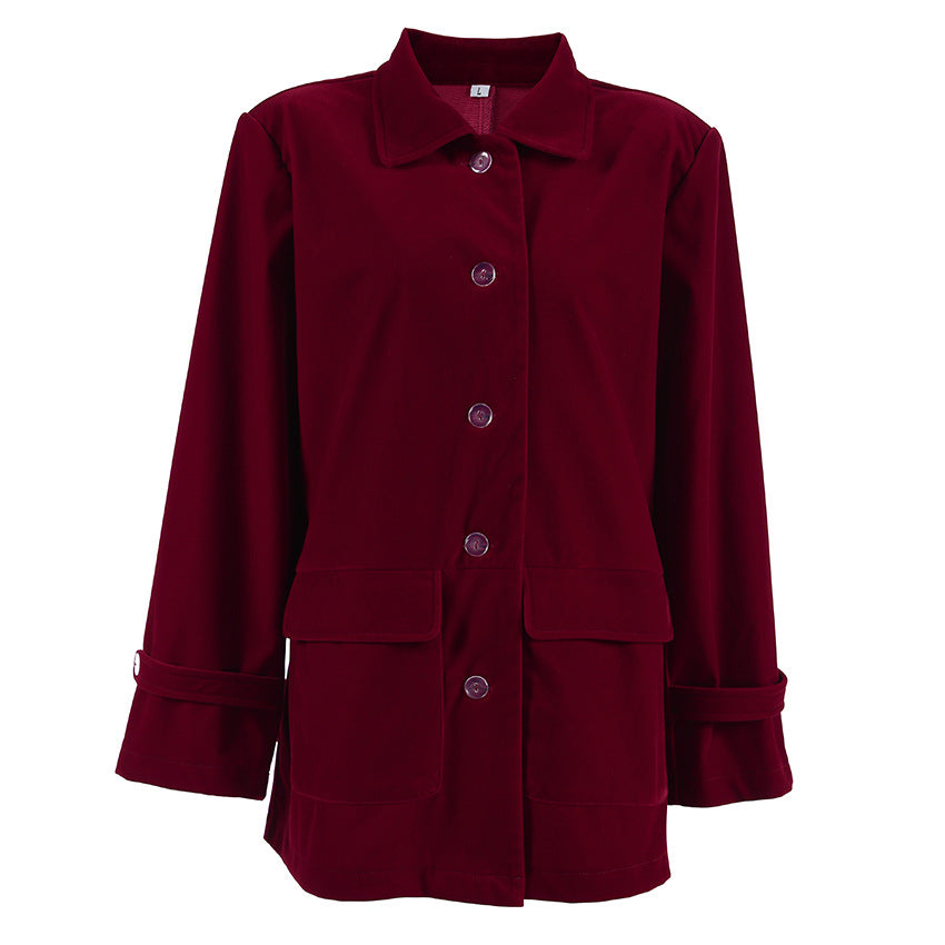 Elegant velvet jacket for ladies with practical pockets Lune London