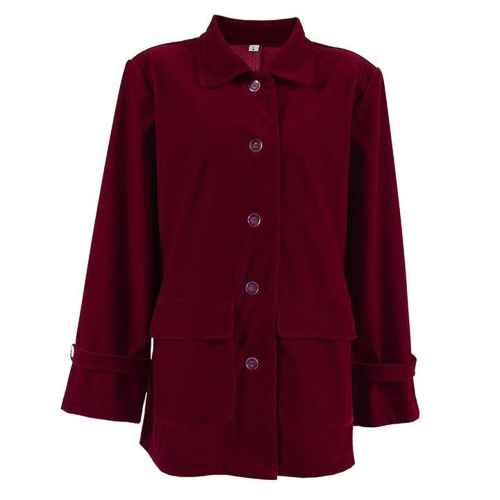 Elegant velvet jacket for ladies with practical pockets Lune London