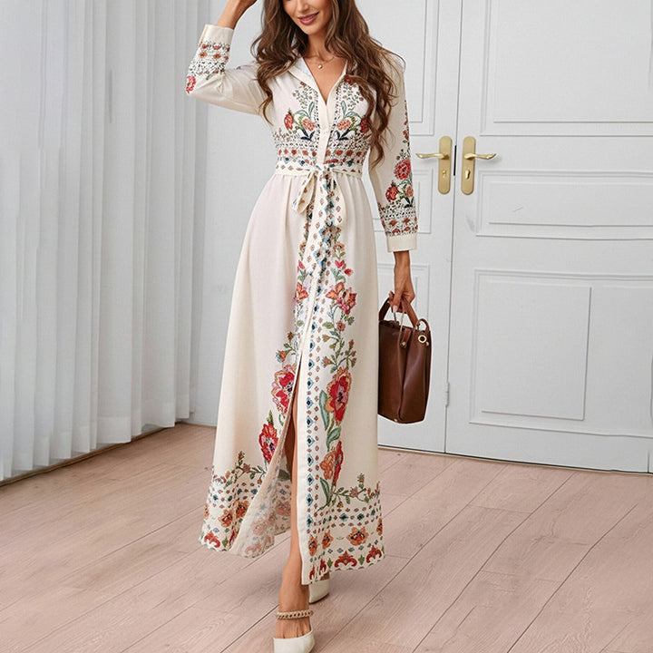 Blouse femme - Maxidress avec un motif brodé complexe Chic & Stil