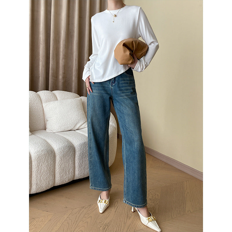 Women's High-Waisted Wide-Cut Jeans Chic & Stil