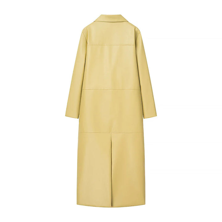 Lune London Elegant faux leather coat for women
